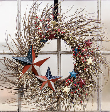 Ivory Pip Twig Wreath, 22